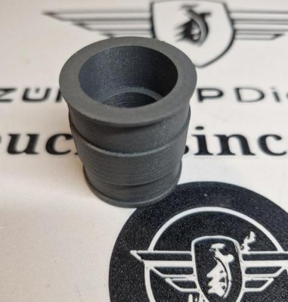 Originalgetreuer Nachbau des Ansauggummis für Zündapp KS 50 (Typ 517) in Dunkel GRAU MATT